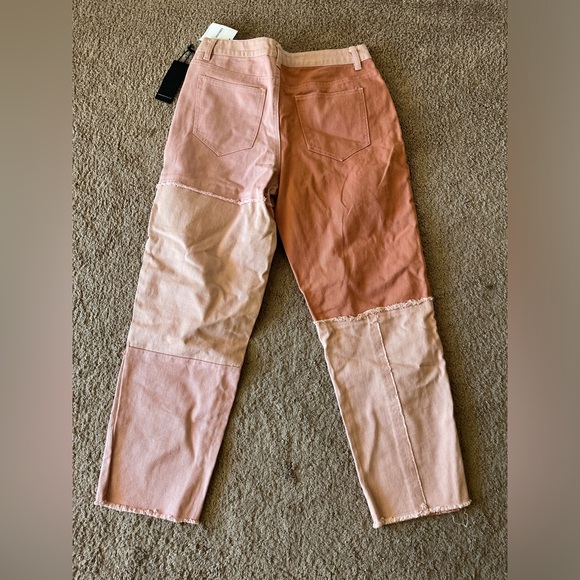 New Forever 21 Twill Colorblock Straight Leg Pants - Picture 7 of 8